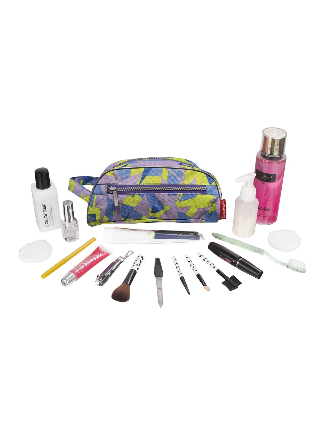 

Harissons Multicoloured Printed Makeup Pouch, Grey