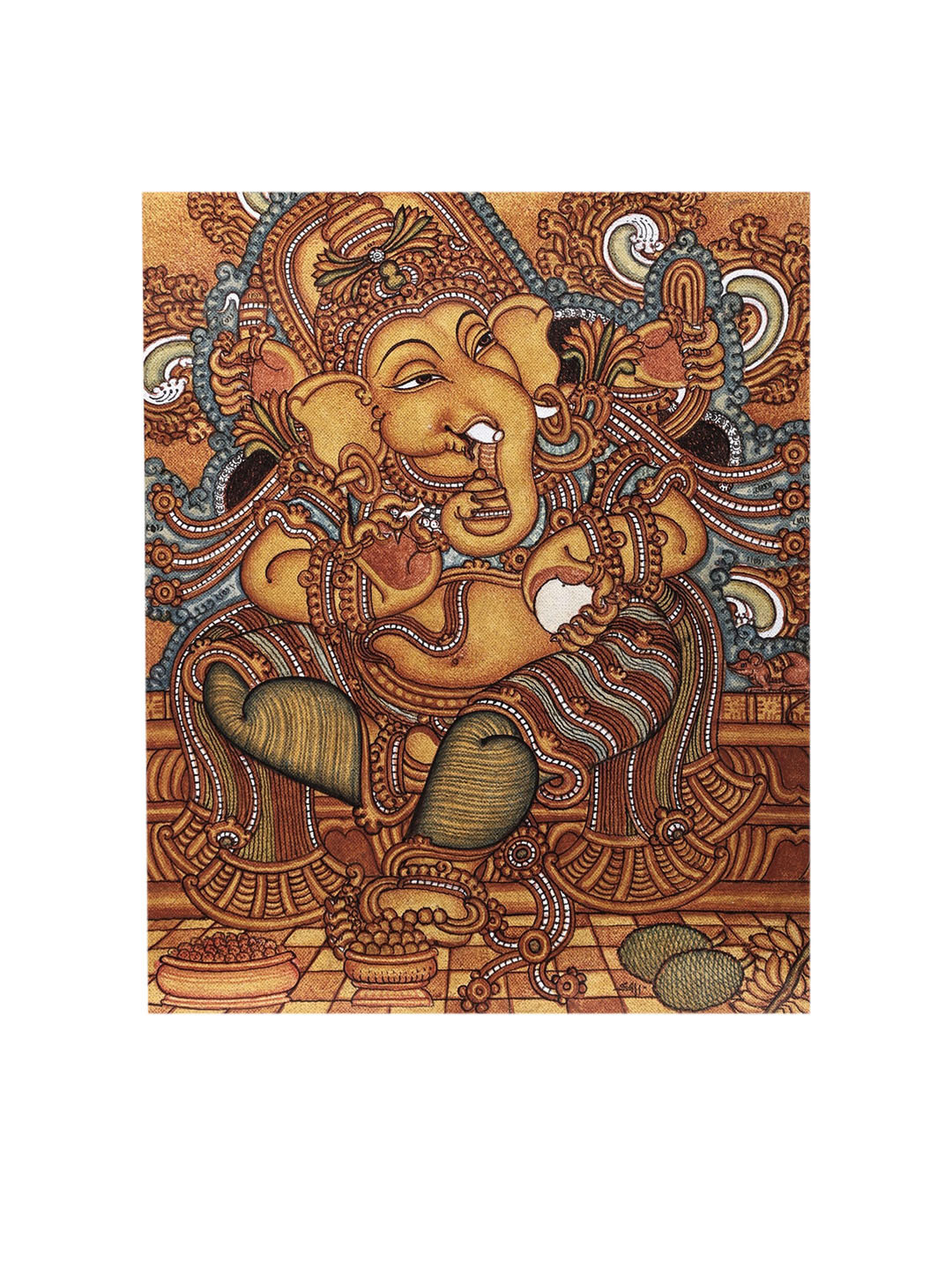 

Exotic India Lord Ganesha Paintings, Brown
