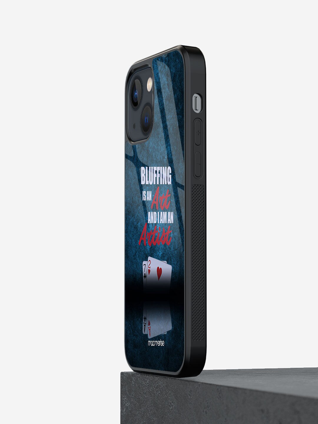 

Macmerise Blue Printed Art Of Bluffing iPhone 13 Mini Back Case