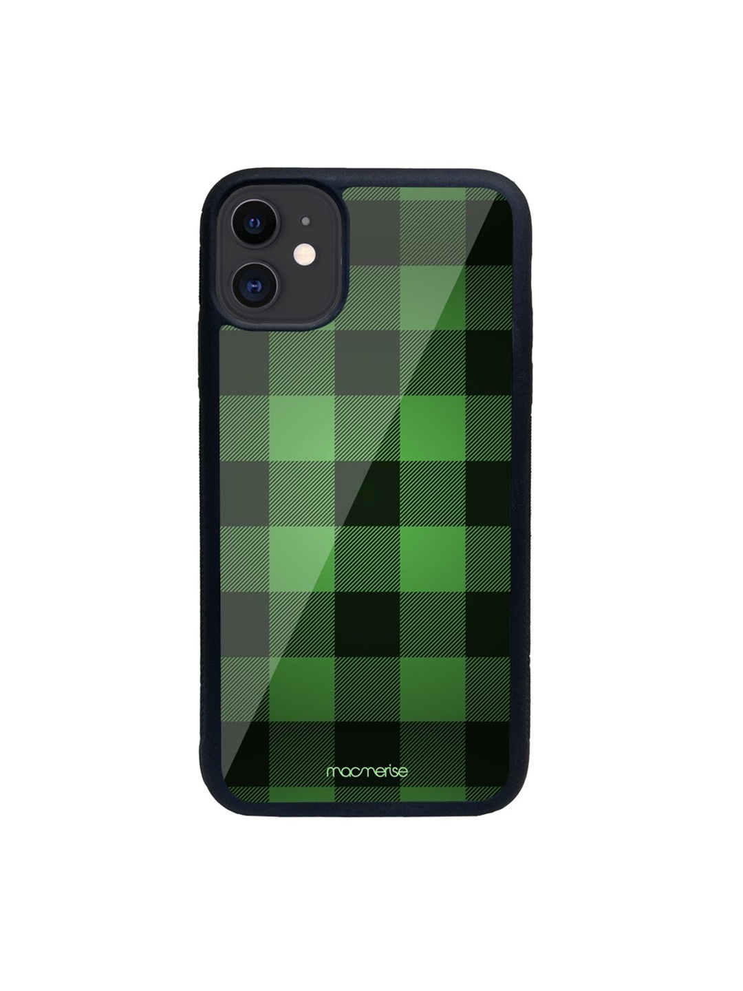 

macmerise Green Printed Checkmate iPhone 11 Back Case