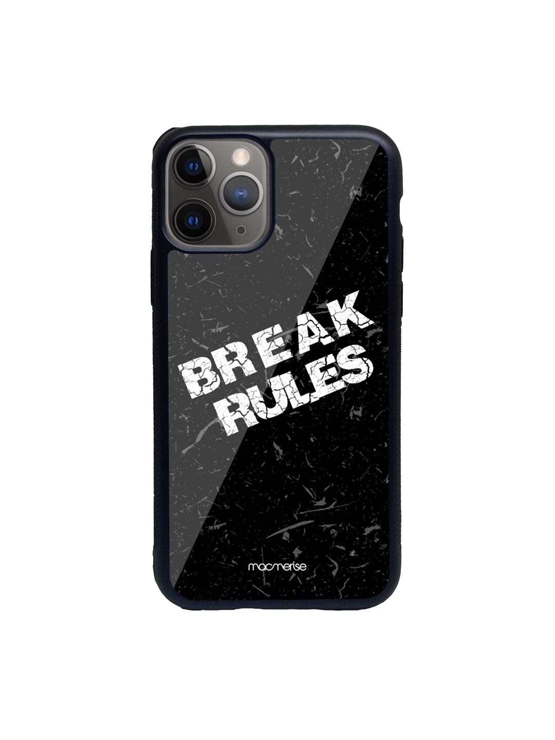 

macmerise Black Printed Break Rules iPhone 11 Pro Max Back Case