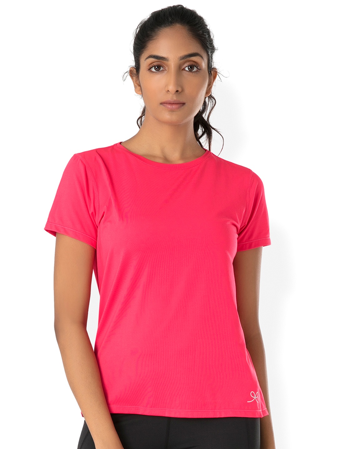 

PrettySecrets Women Pink Solid Round Neck T-shirt