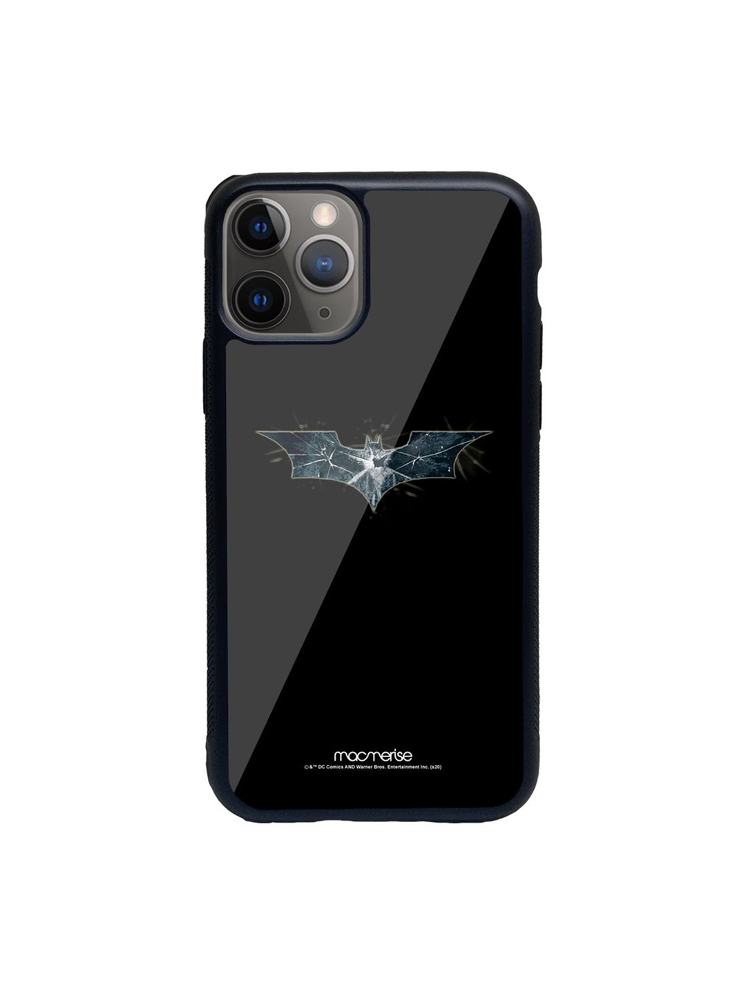 

macmerise Black Printed Glass iPhone 11 Pro Back Case