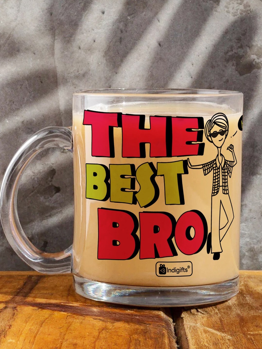 

Indigifts Transparent The Best Bro Printed Coffee Mug, Red