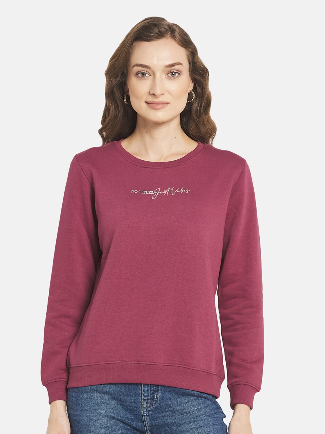 

METTLE Women Purple Sweatshirt