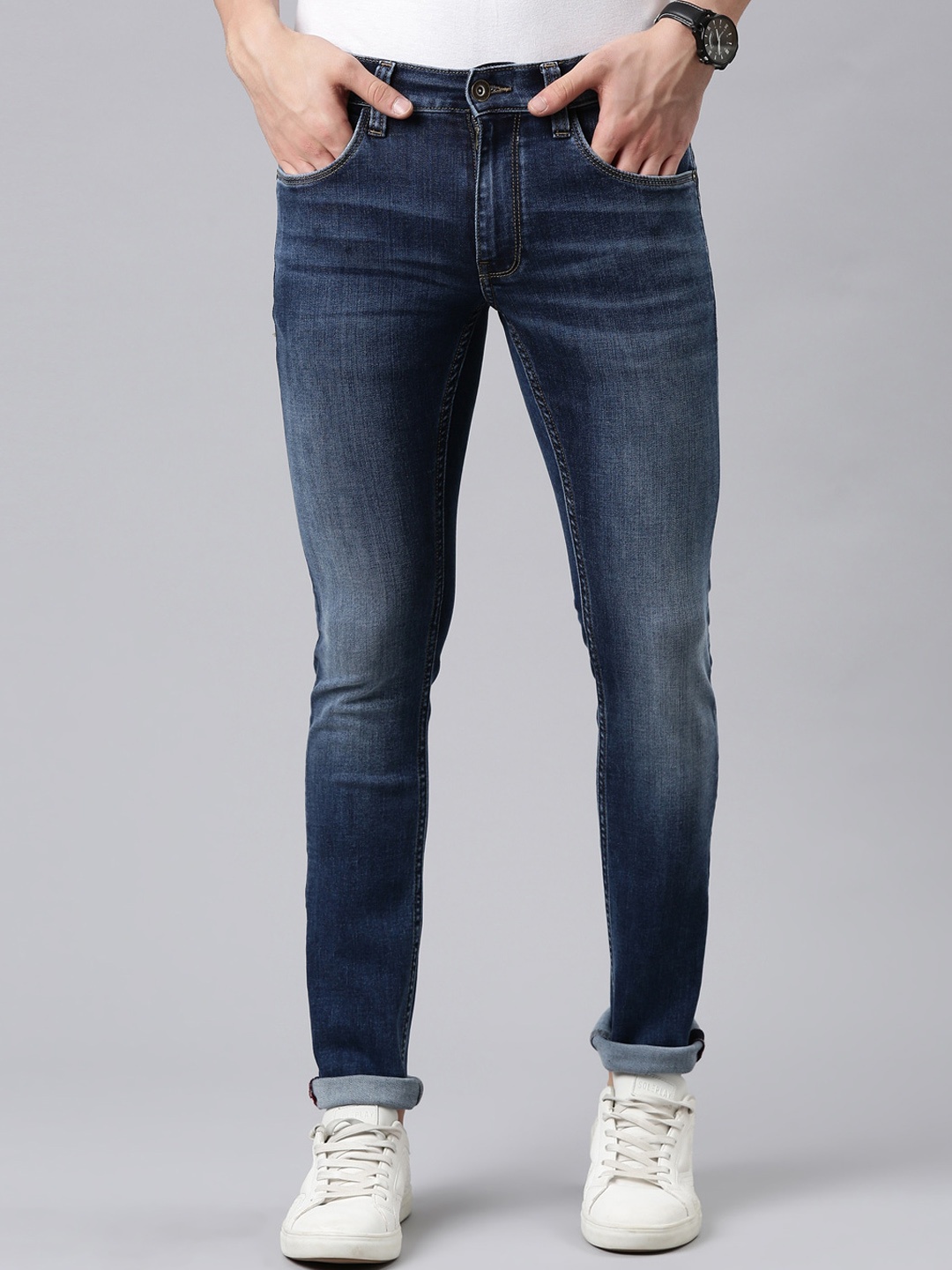 

American Bull Men Blue Light Fade Jeans