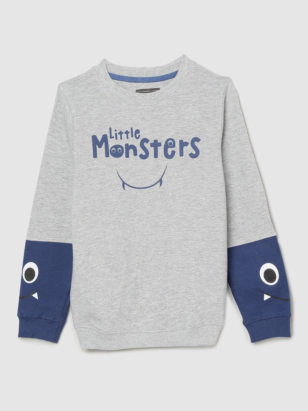 

max Boys Grey Printed Sweatshirt