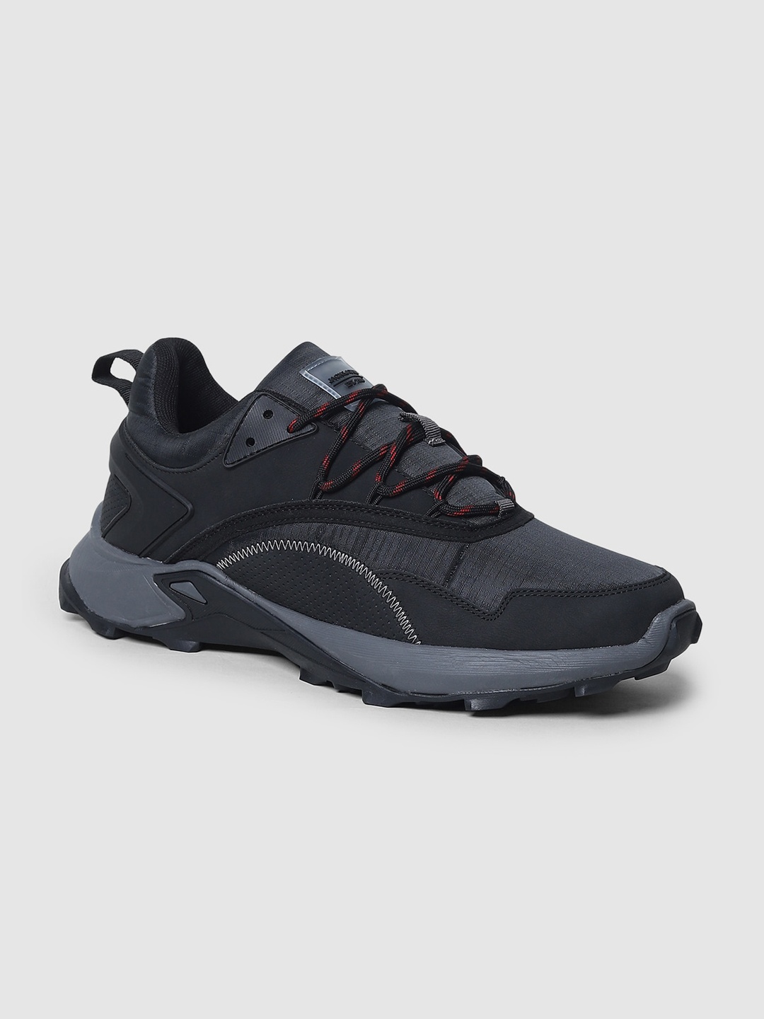 

Jack & Jones Men Black Colourblocked PU Sneakers