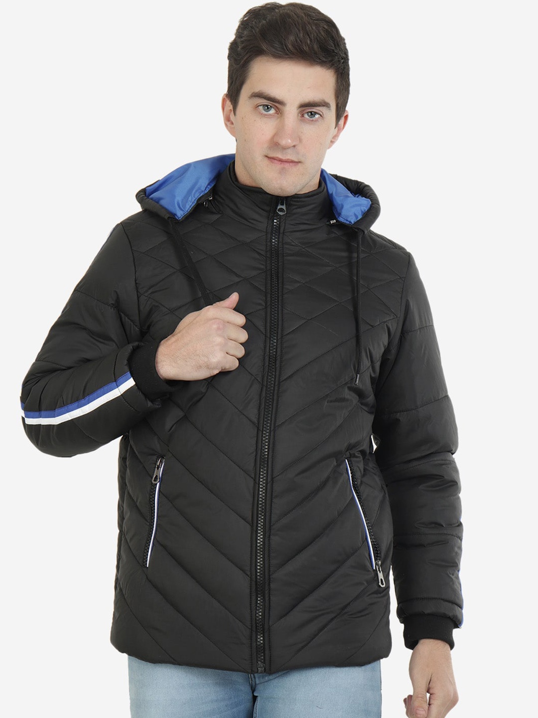 

Xohy Men Black Lightweight Outdoor Padded Jacket