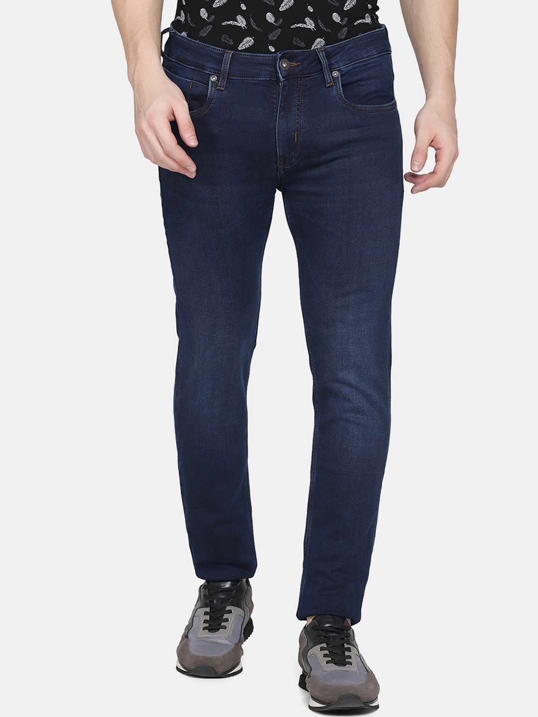 

Blackberrys Men Blue Skinny Fit Low-Rise Highly Distressed Jeans
