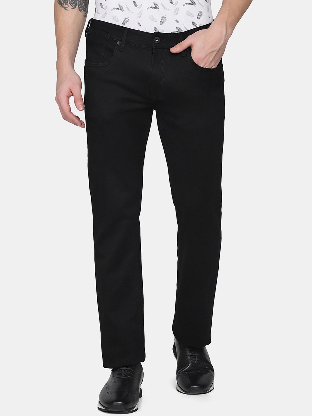 

Blackberrys Men Black Slim Fit Low-Rise Jeans