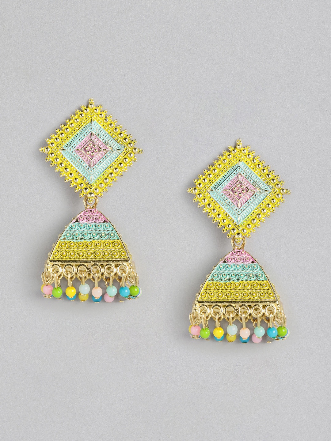 

Sangria Dome-Shaped Jhumkas Earrings, Gold