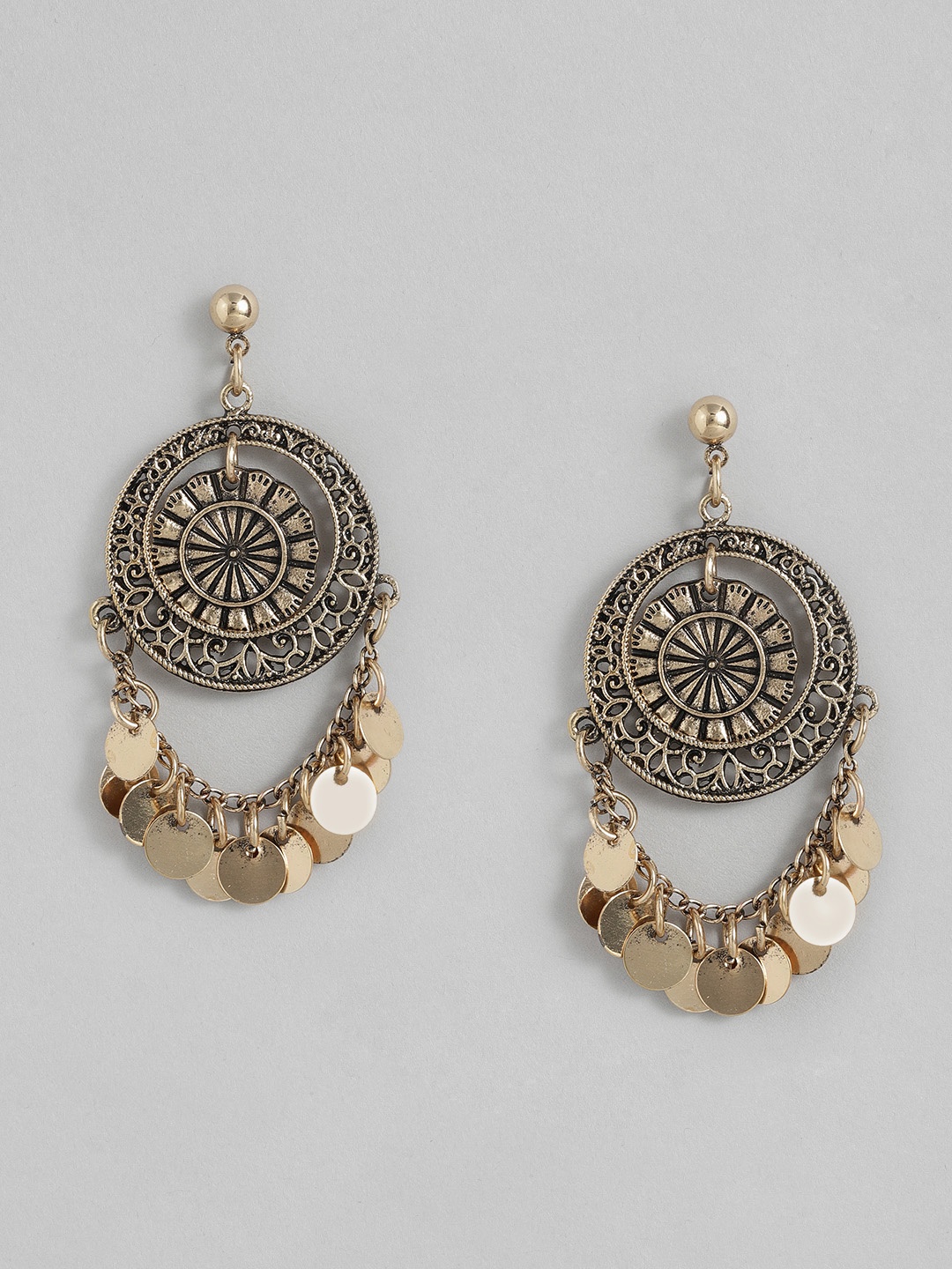 

Sangria Circular Drop Earrings, Gold