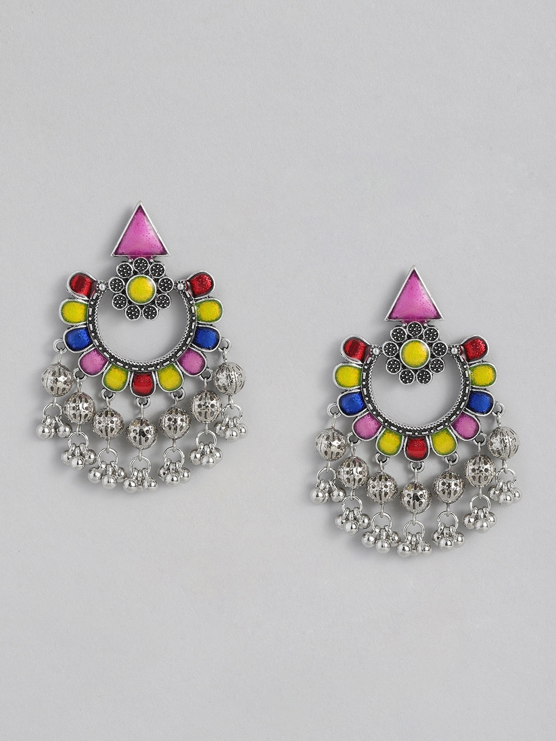 

Sangria Geometric Shaped Drop Earrings, Multi