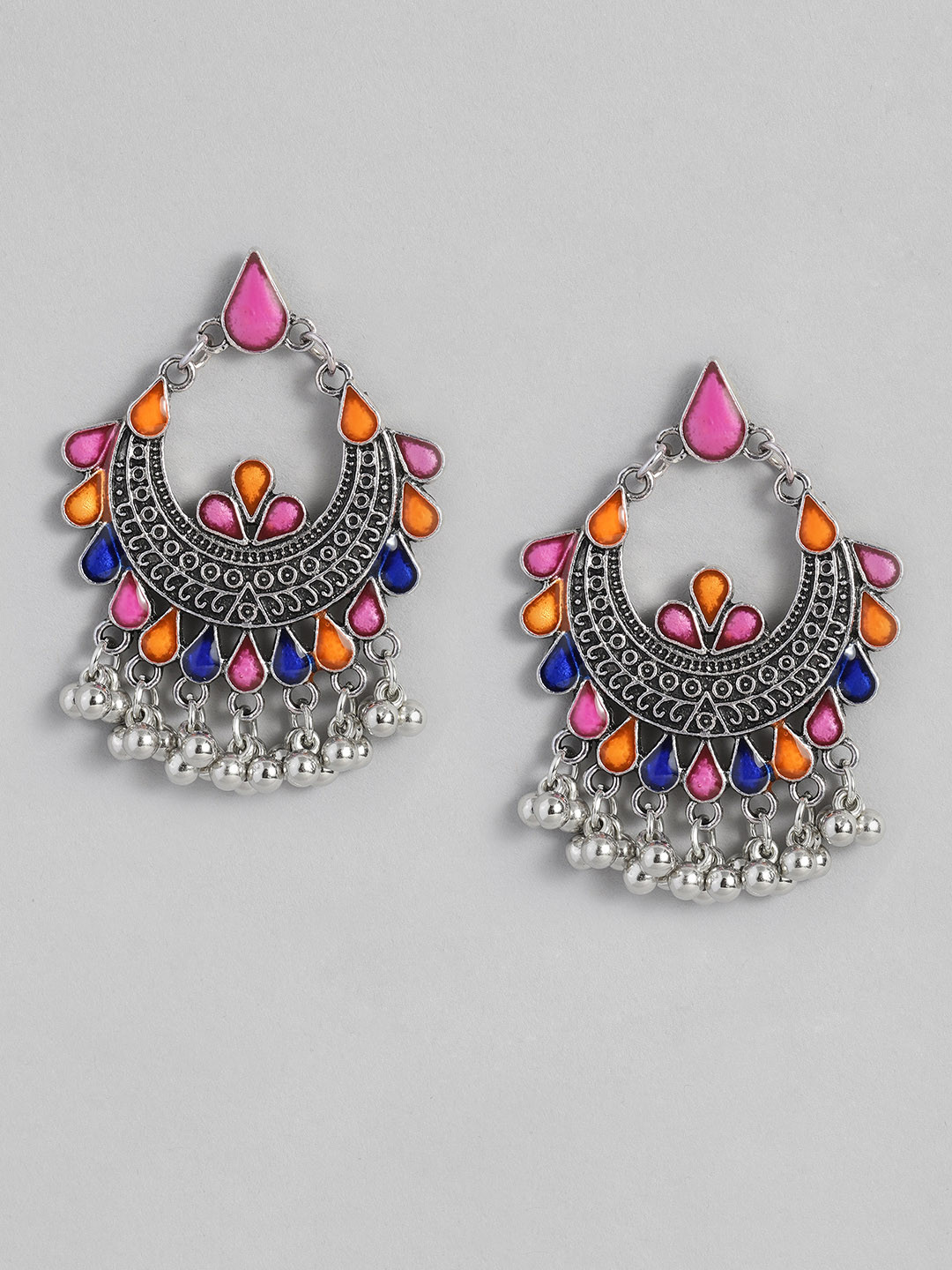 

Sangria Crescent Shaped Chandbalis, Multi
