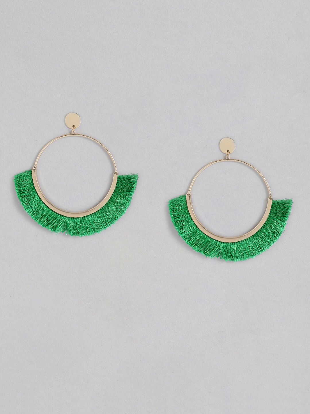 

Sangria Tasselled Circular Drop Earrings, Gold