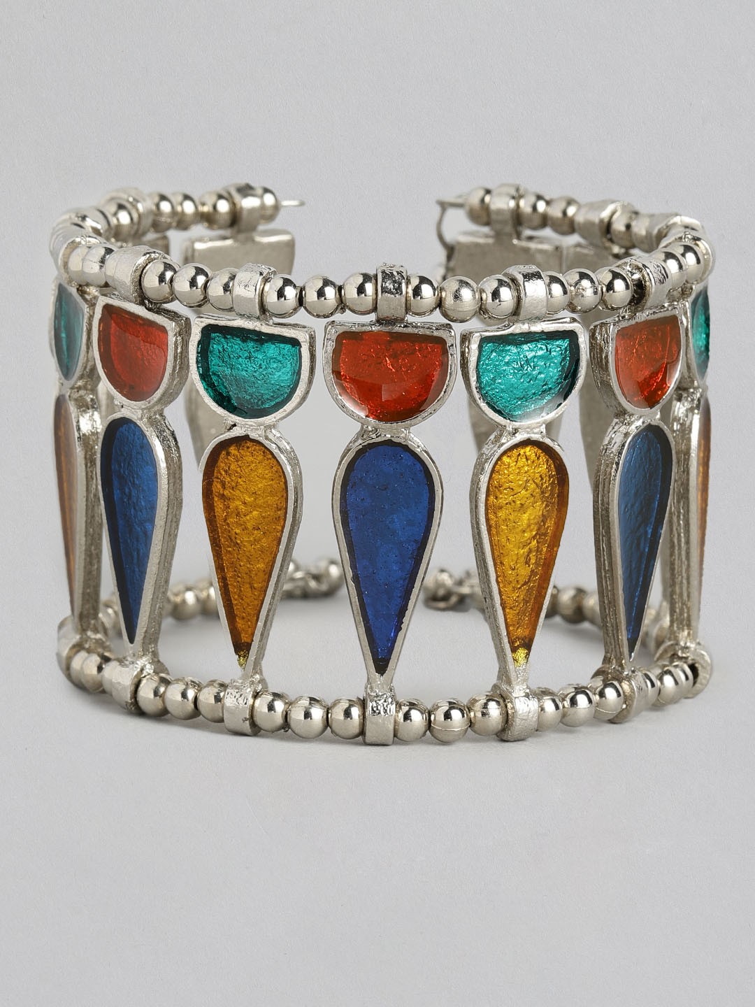 

Sangria Women Multi-Coloured Enamelled Cuff Bracelet