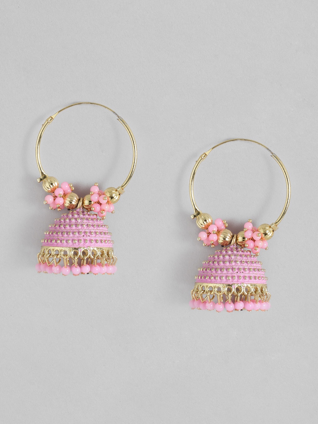 

Sangria Dome Shaped Jhumkas, Pink