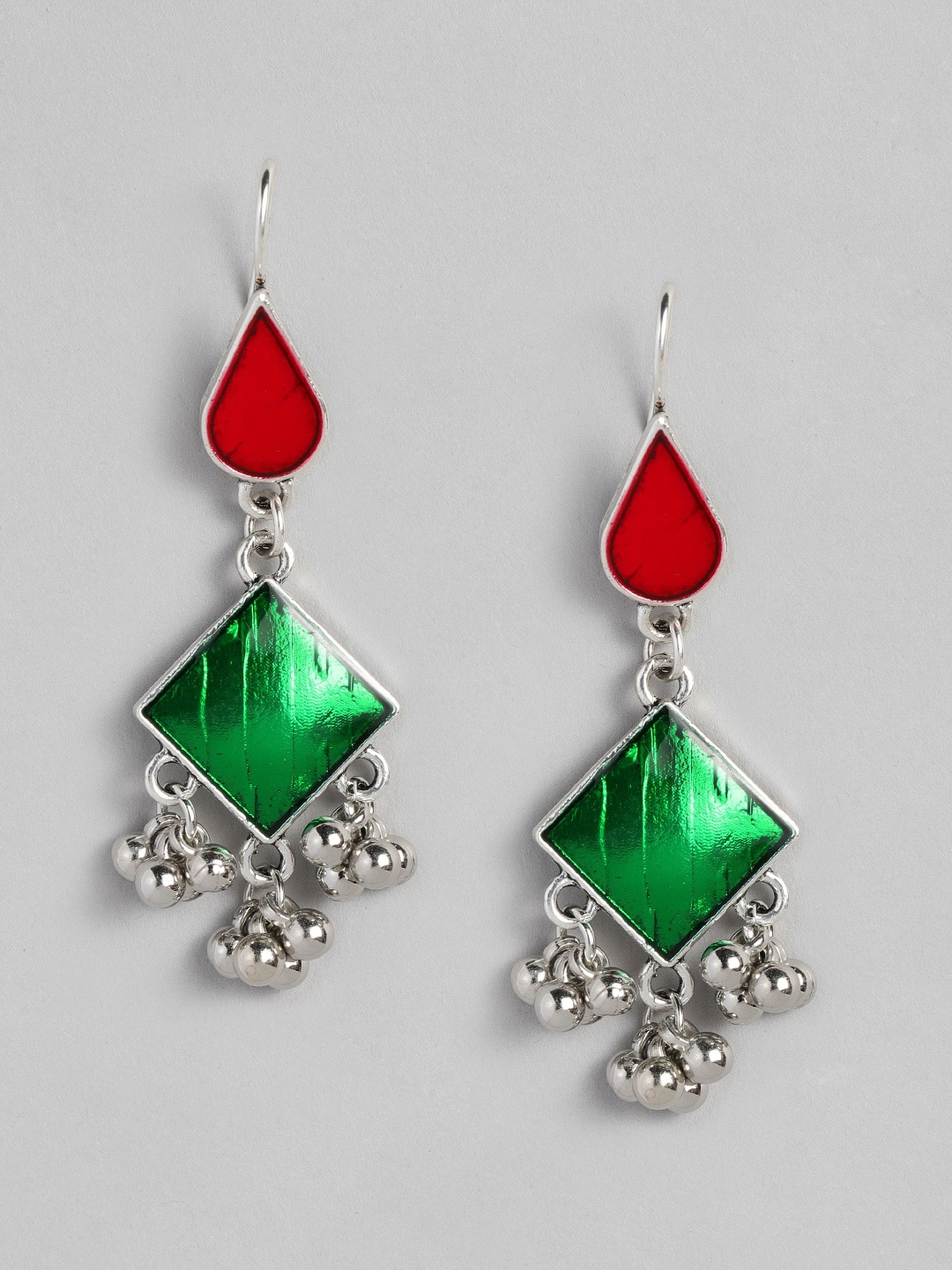 

Sangria Geometric Drop Earrings, Silver