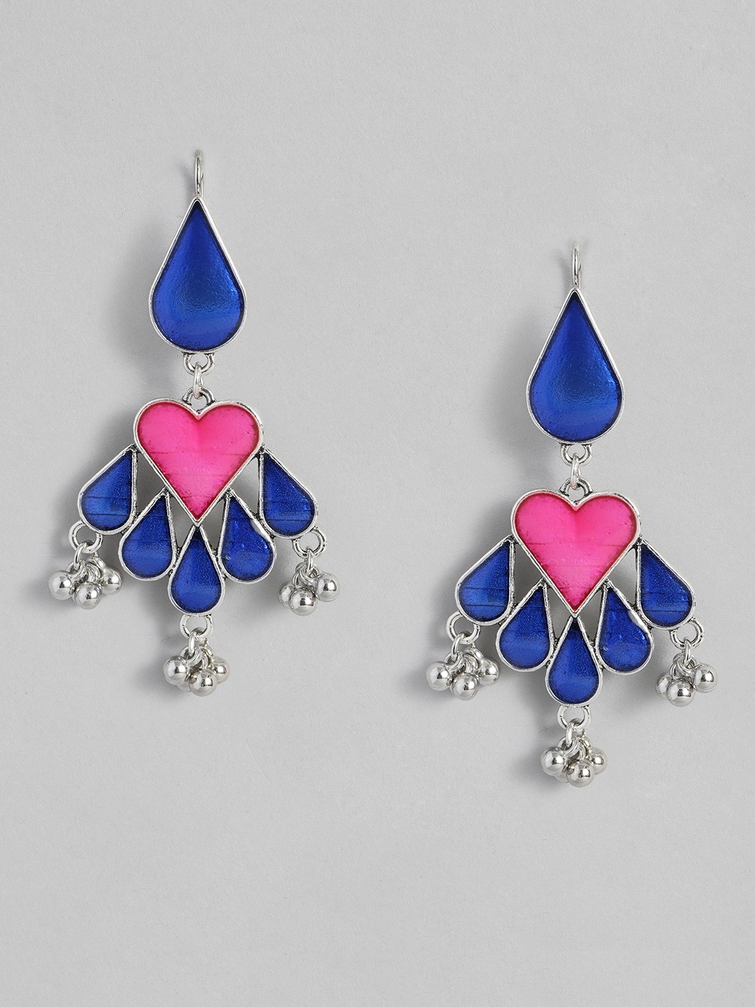 

Sangria Geometric Shape Drop Earrings, Blue