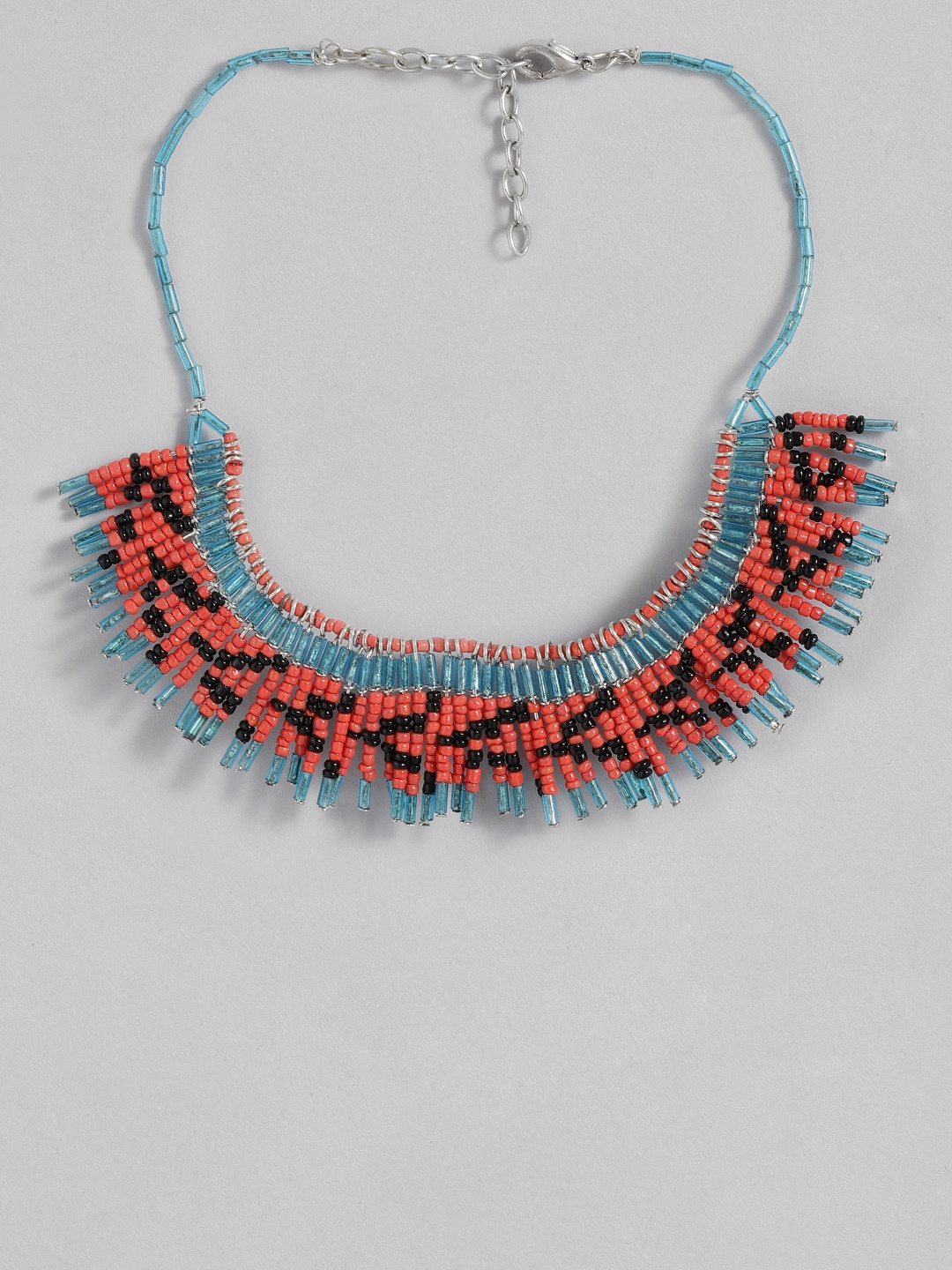 

Sangria Beaded Choker Necklace, Red