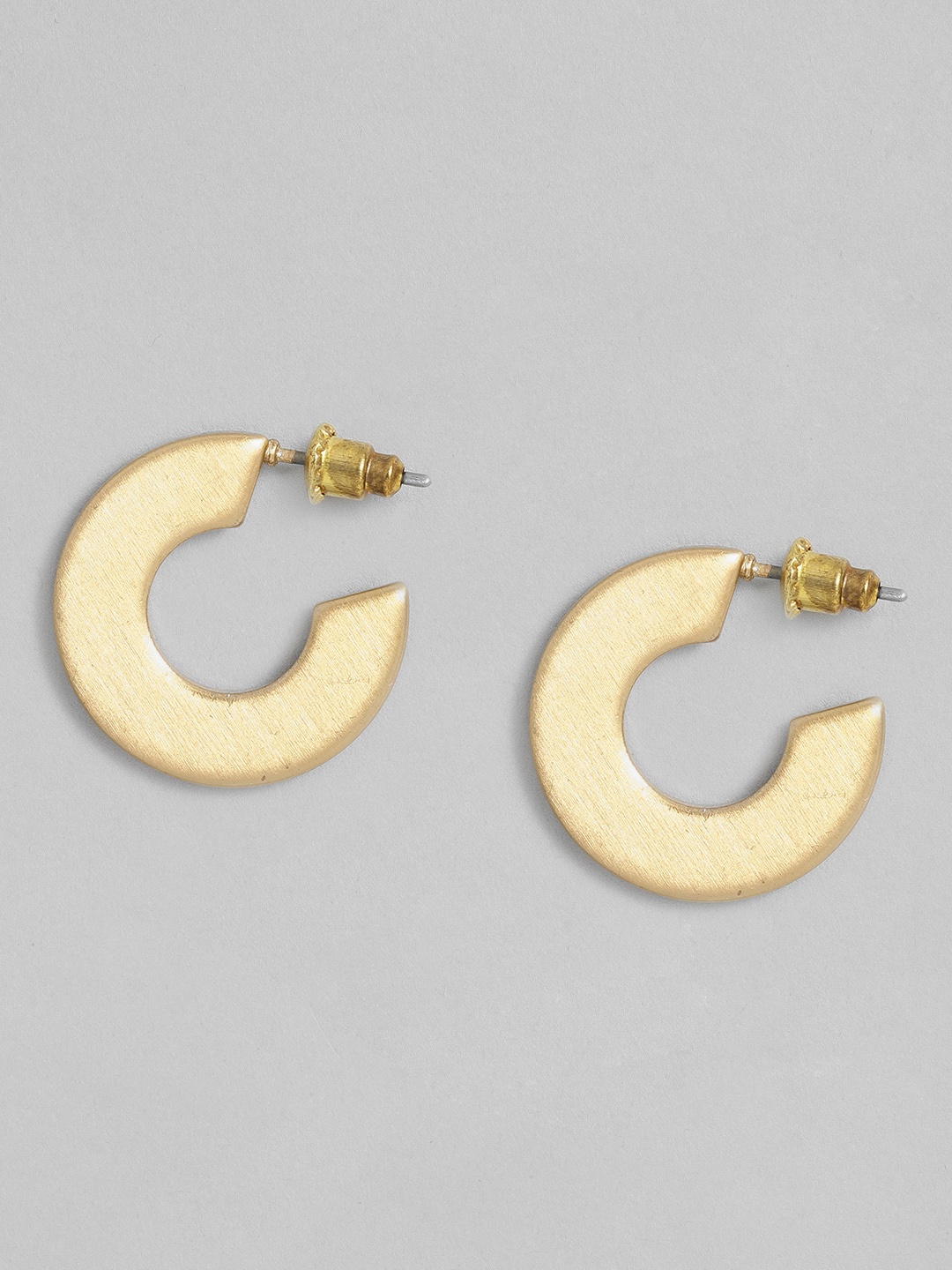 

Sangria Gold-Toned Circular Half Hoop Earrings