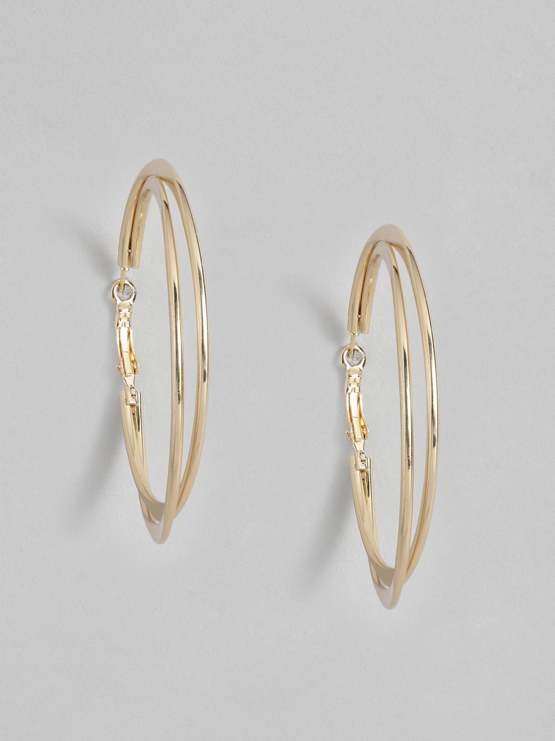 

Sangria Gold-Toned Circular Hoop Earrings
