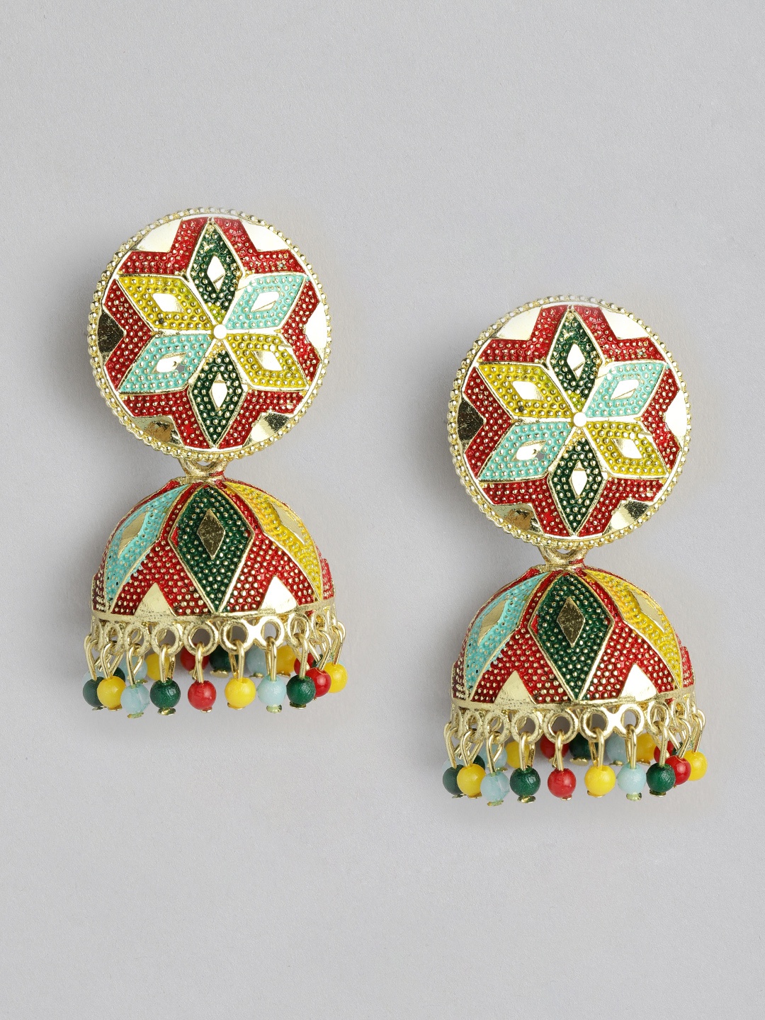 

Sangria Dome-Shaped Jhumkas Earrings, Gold