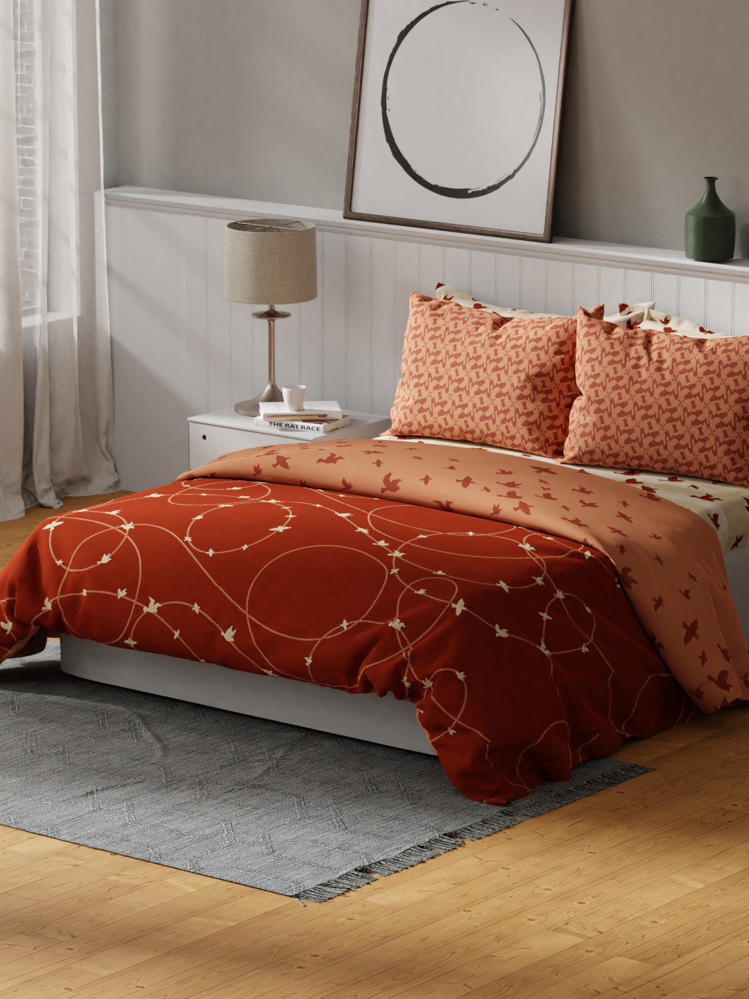 

United Colors of Benetton Safari Cotton Reversible Double Comforter, Rust