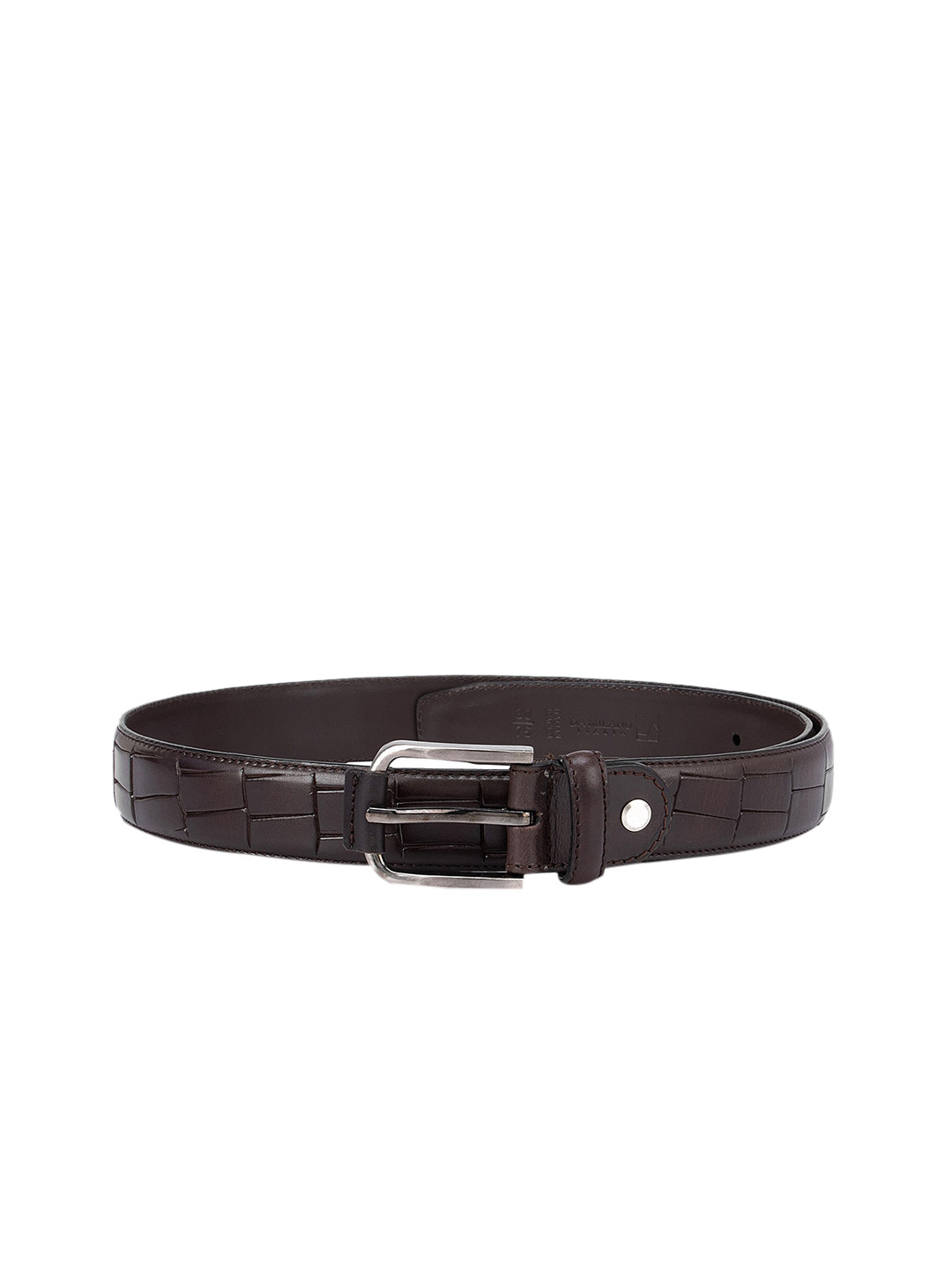 

Da Milano Women Coffee Brown Textured Leather Belt