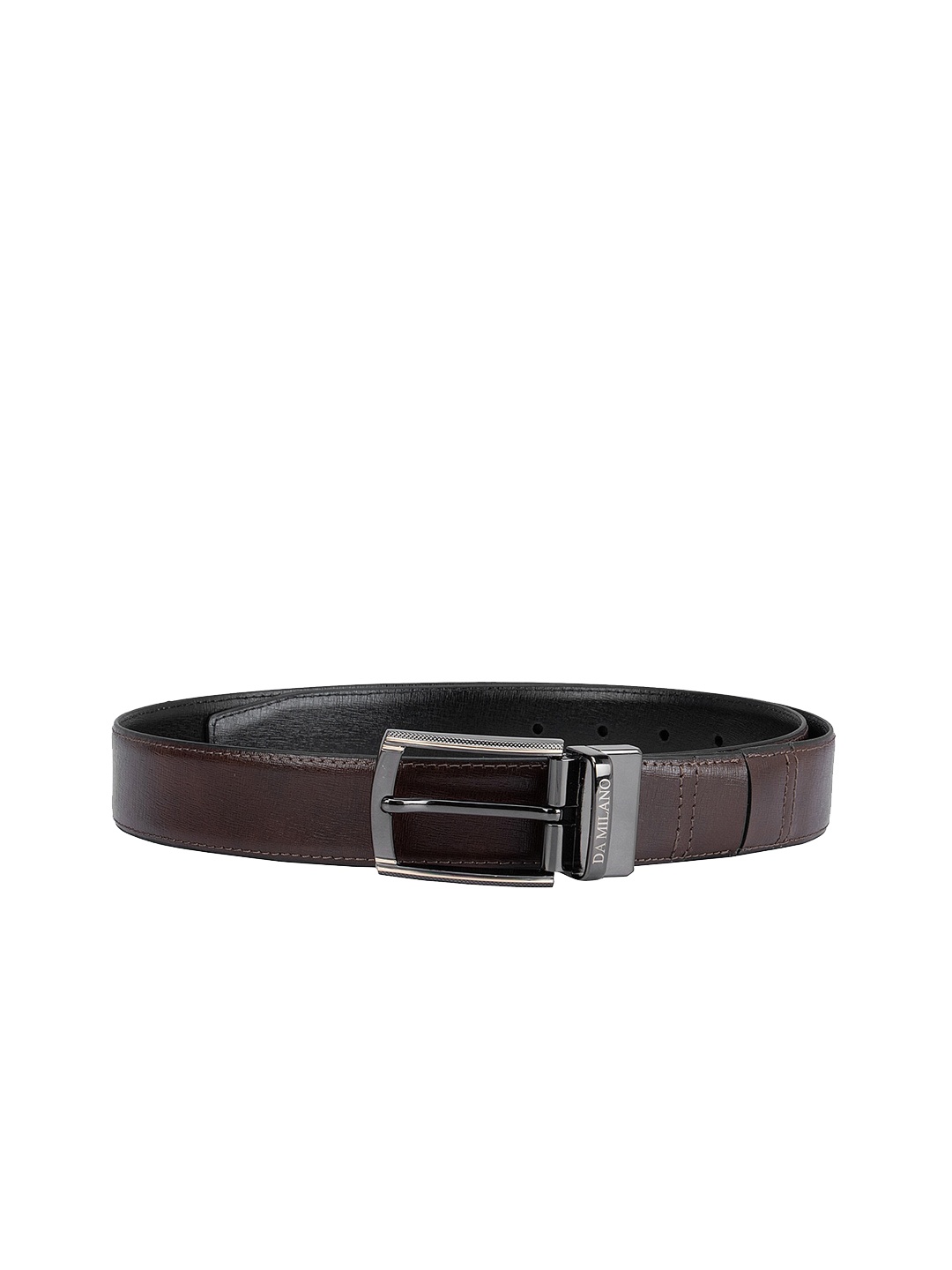 

Da Milano Men Brown Leather Formal Belt