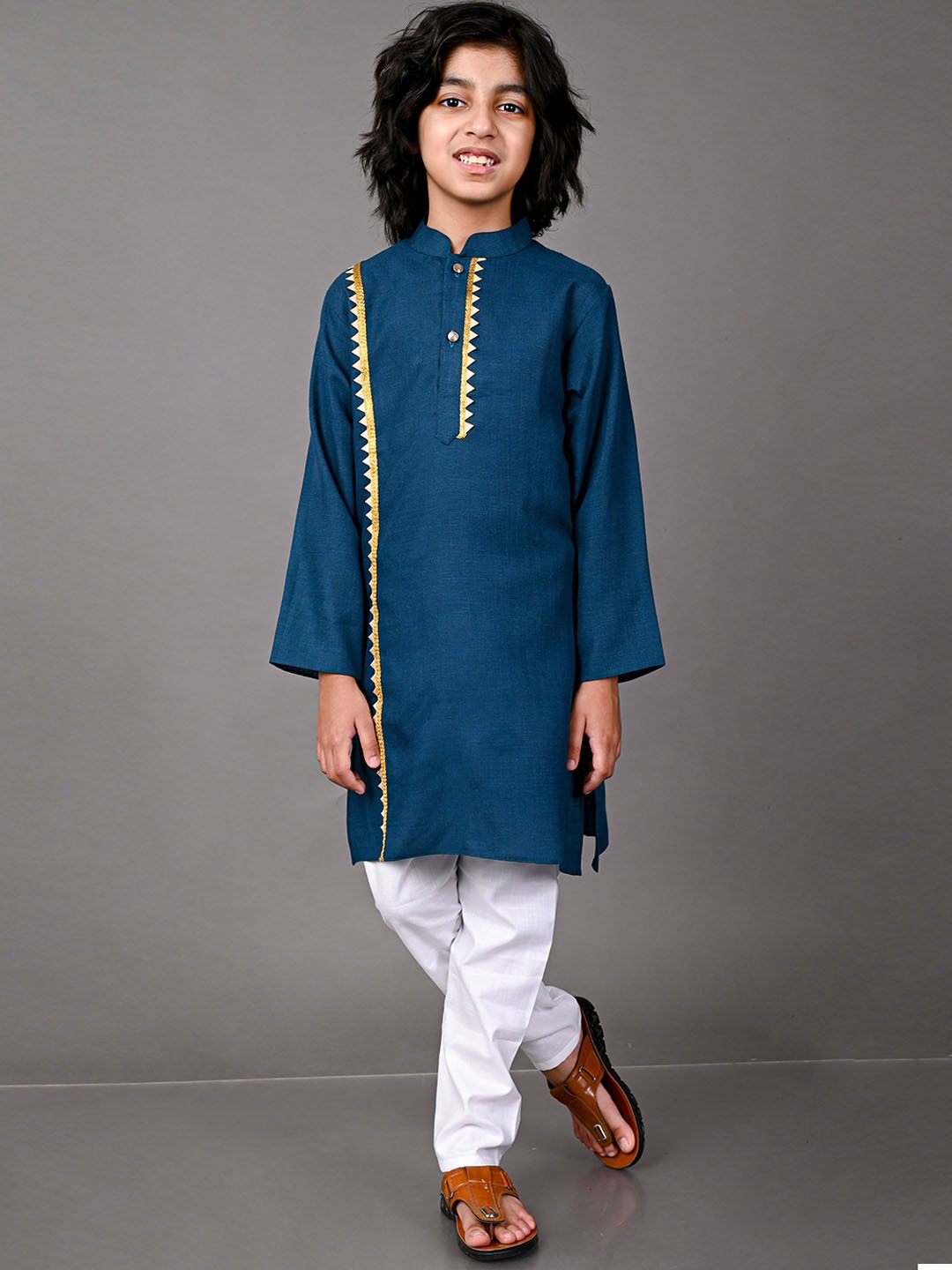 

VESHAM Boys Blue Kurta with Pyjamas