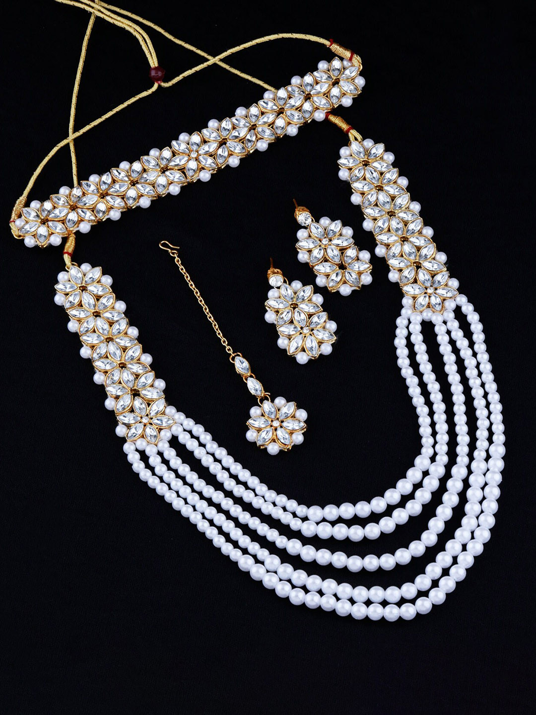 

Silver Shine Women White Jewellery Set