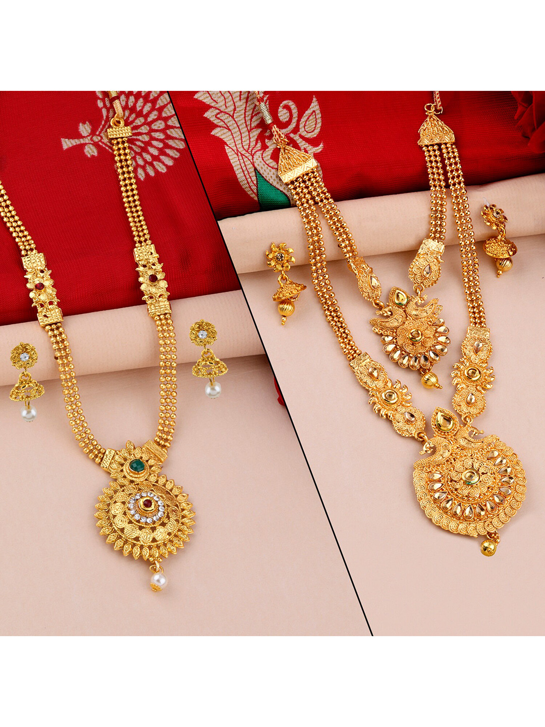 

Silver Shine Set of 2 Gold Plated Jewellery Set