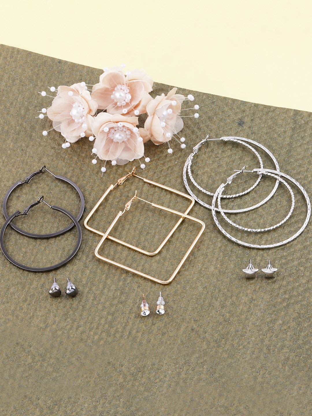 

Silver Shine Gold Plated & Silver Contemporary Hoop Earrings