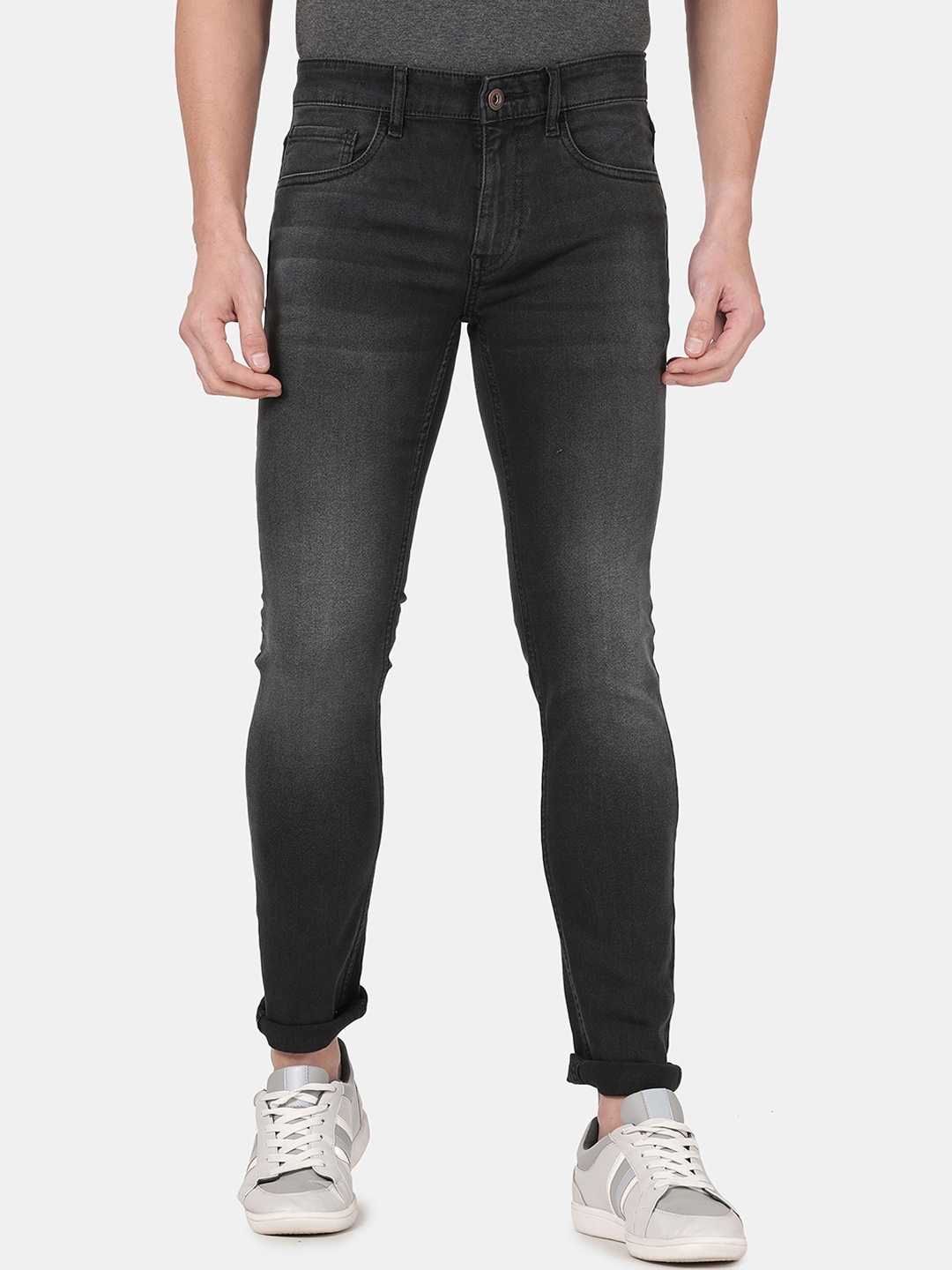 

Llak Jeans Men Charcoal Heavy Fade Stretchable Jeans