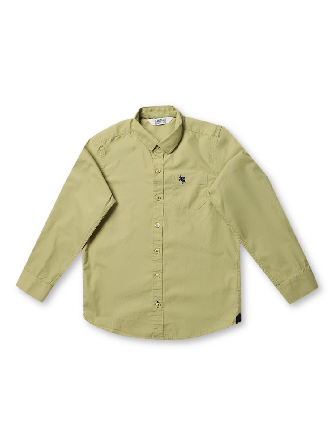 

Cantabil Boys Green Solid Cotton Casual Shirt