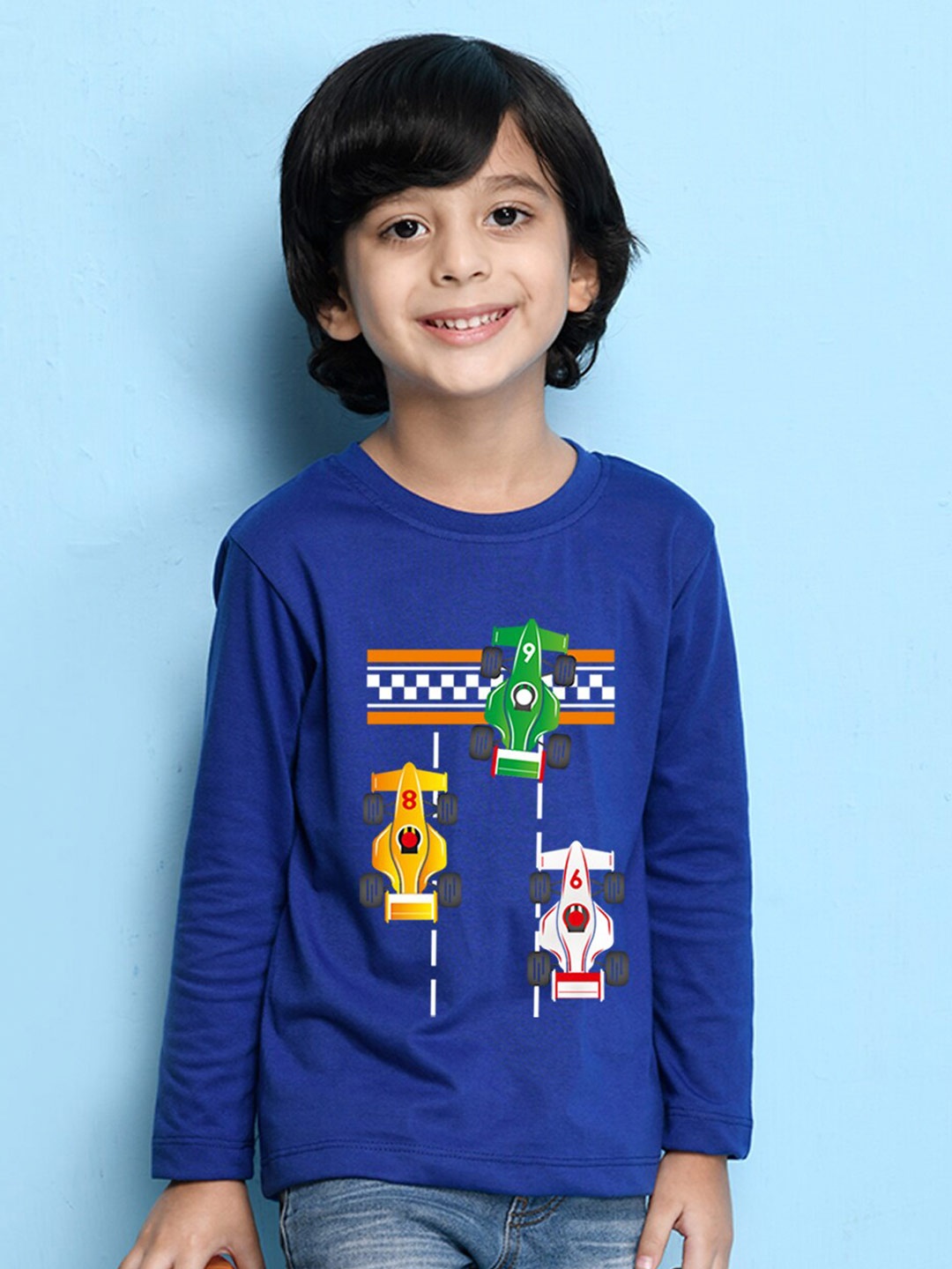 

NUSYL Boys Blue Printed T-shirt