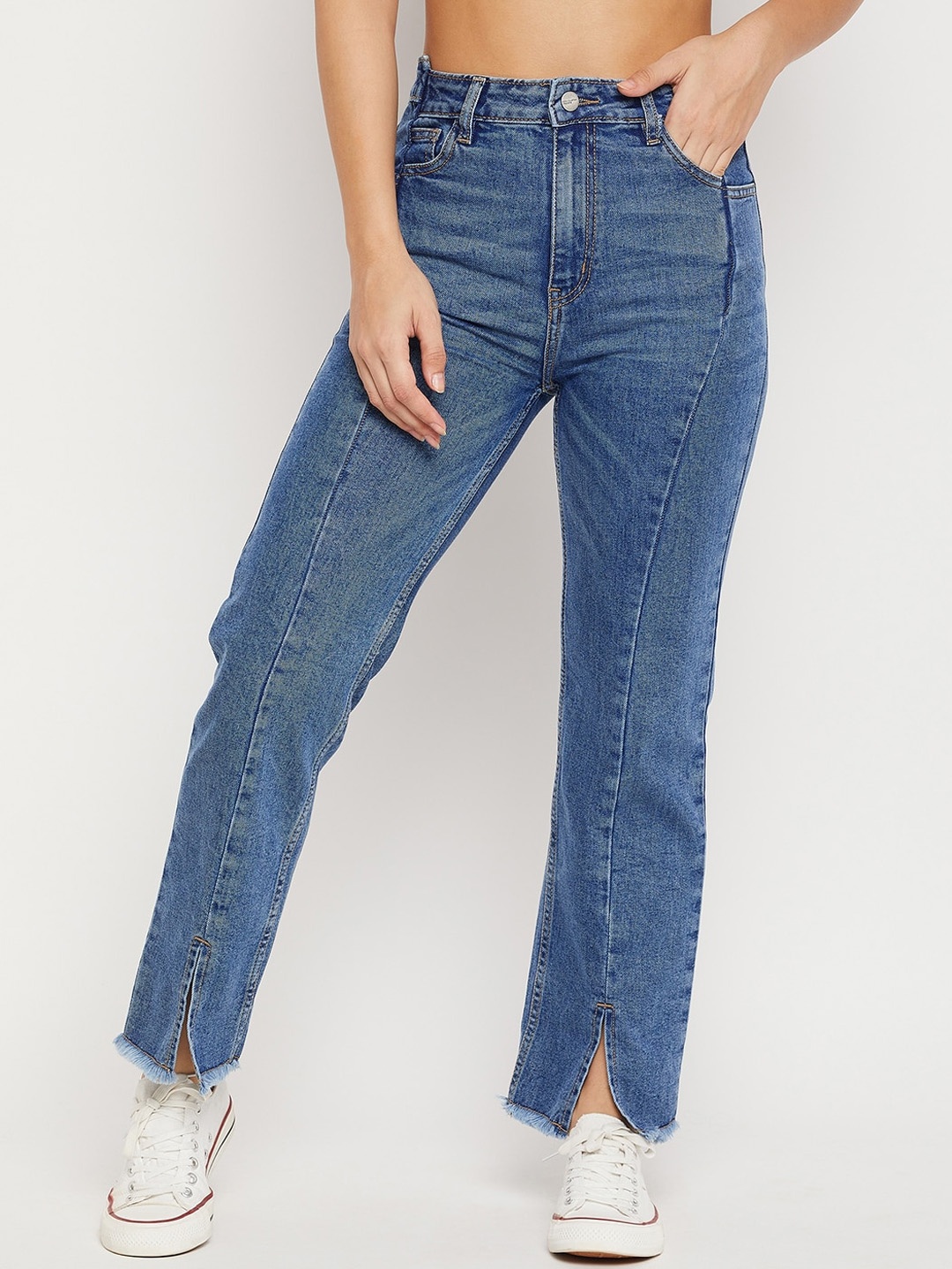 

Madame Women Blue High-Rise Light Fade Jeans