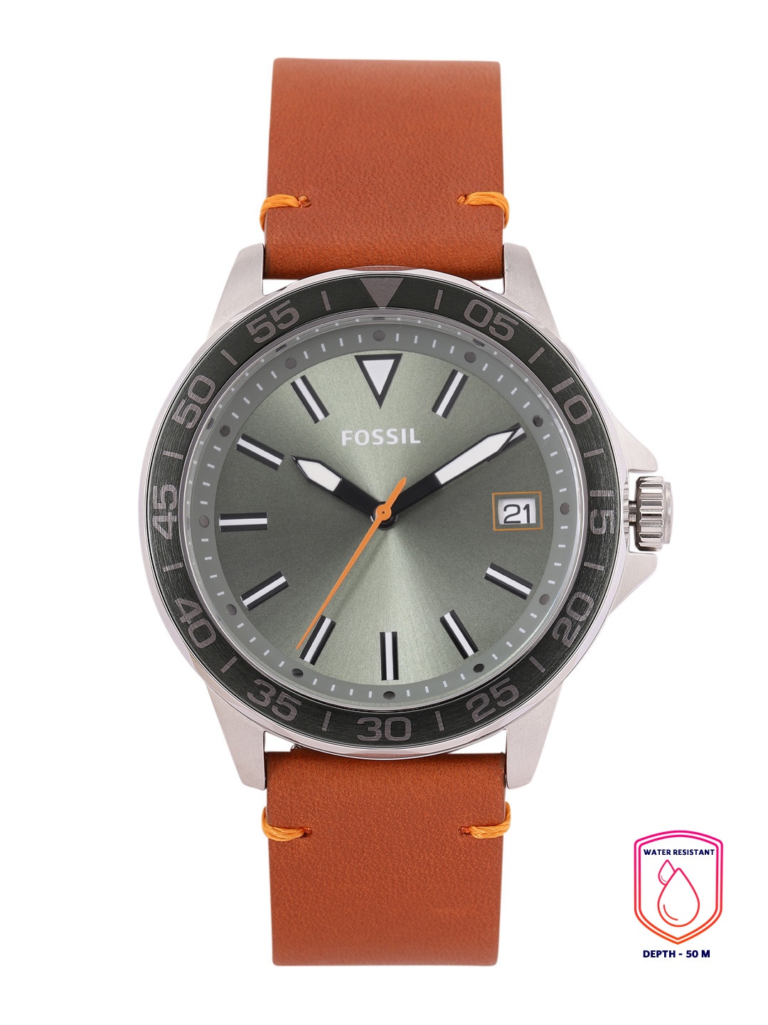

Fossil Men Bannon Analogue Watch BQ2676, Green