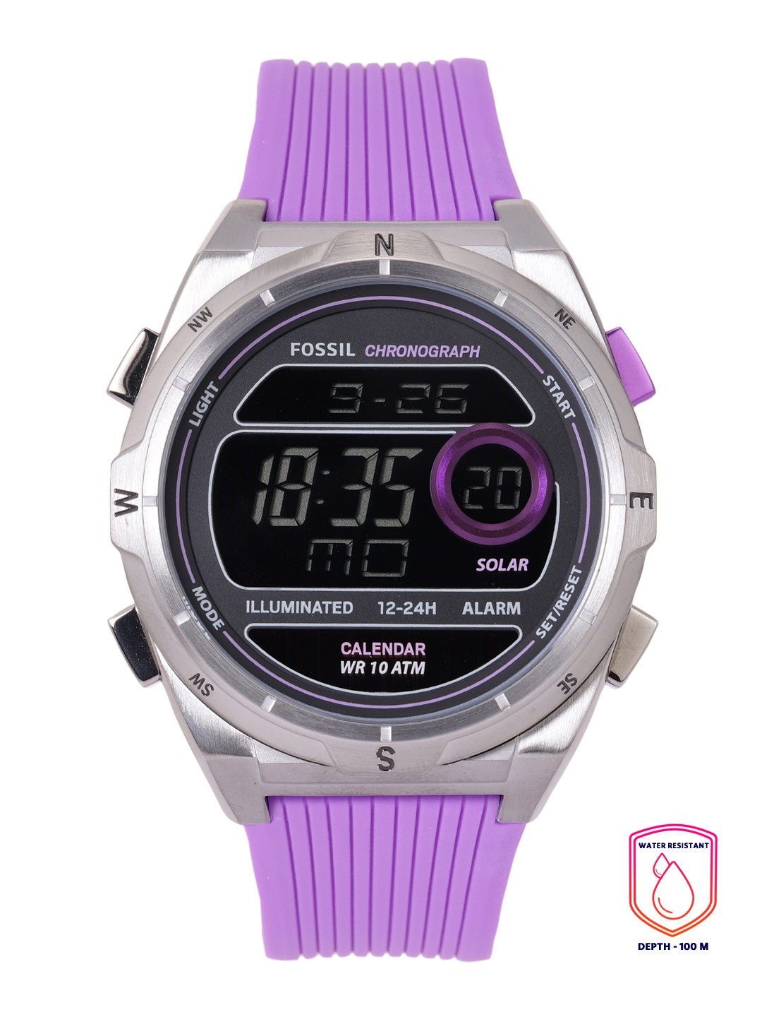 

Fossil Men Black Chronograph Analogue Watch FS5880, Purple