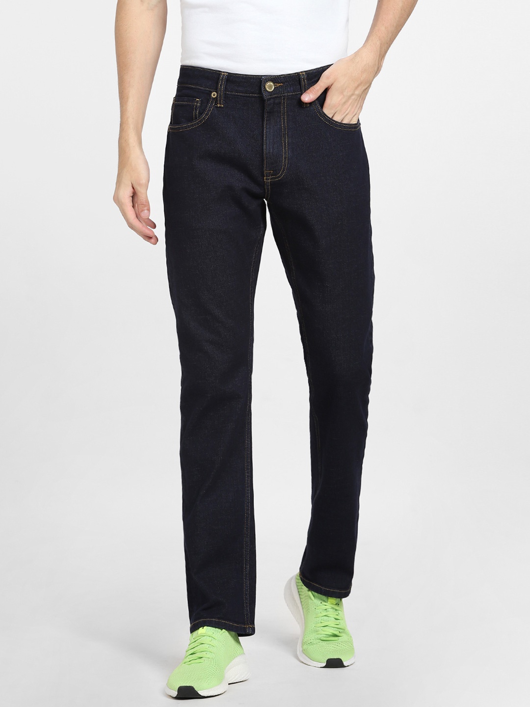 

Jack & Jones Men Navy Blue Straight Fit Low-Rise No Fade Jeans