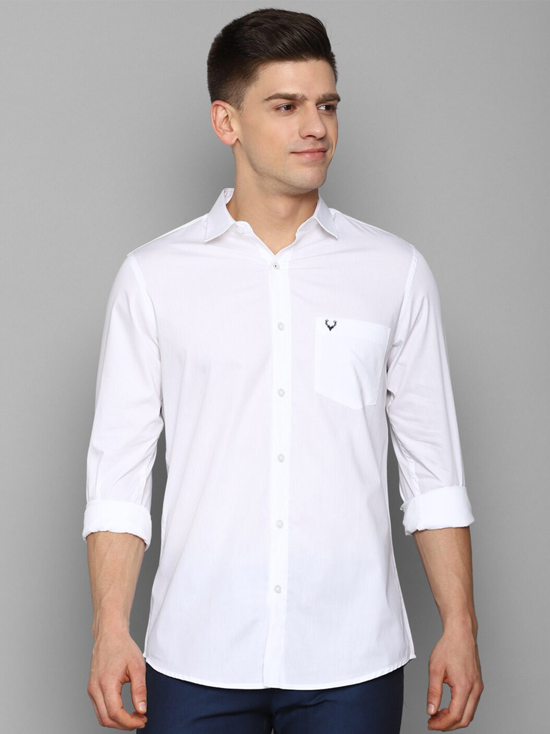 

Allen Solly Men White Slim Fit Casual Shirt