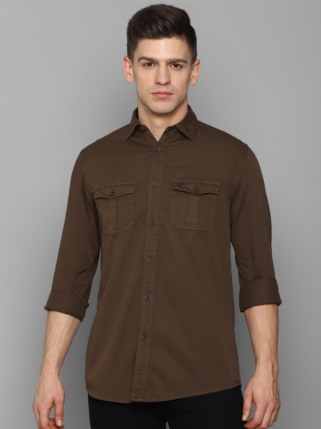 

Allen Solly Men Brown Slim Fit Casual Shirt