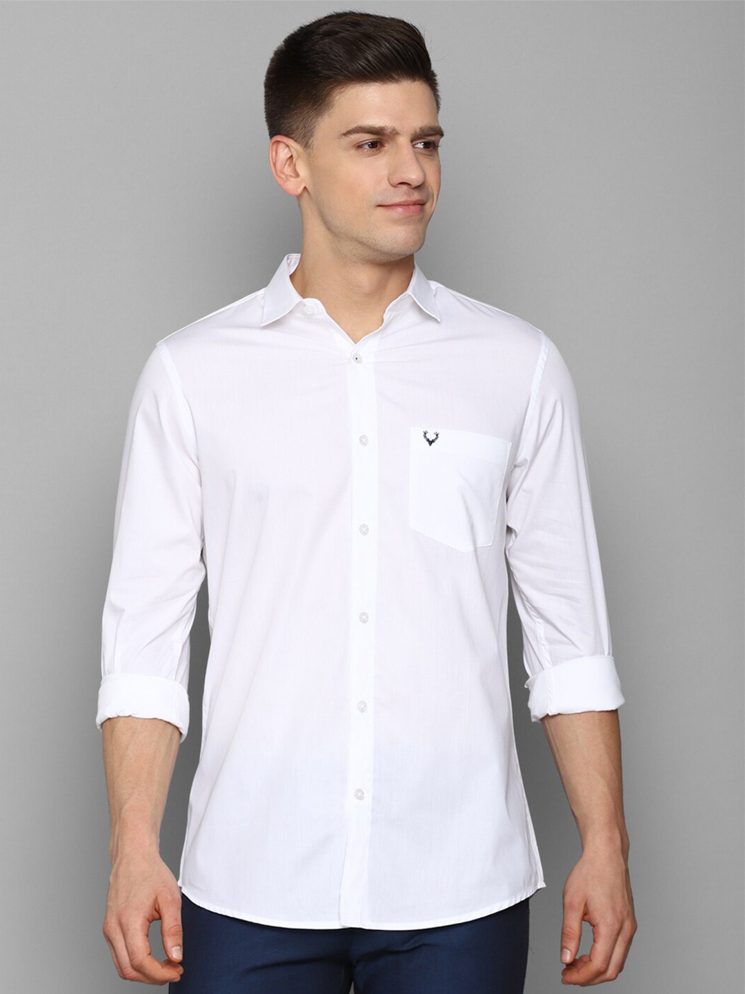 

Allen Solly Men White Slim Fit Cotton Casual Shirt