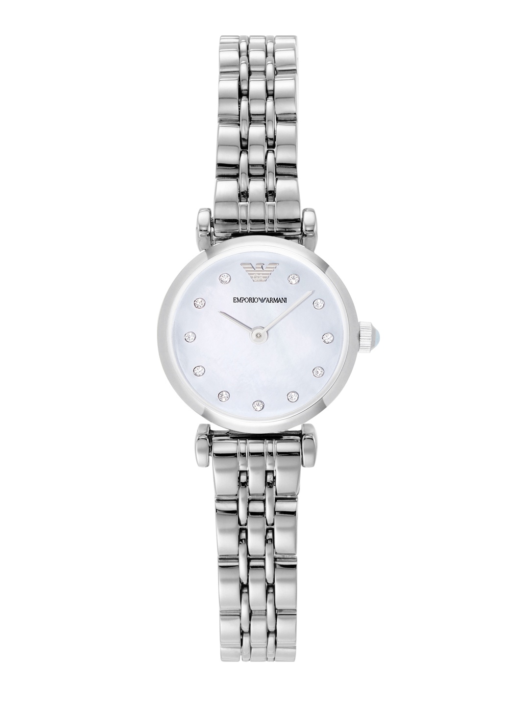 

Emporio Armani Women Mother of Pearl Analogue Watch AR1961, Silver