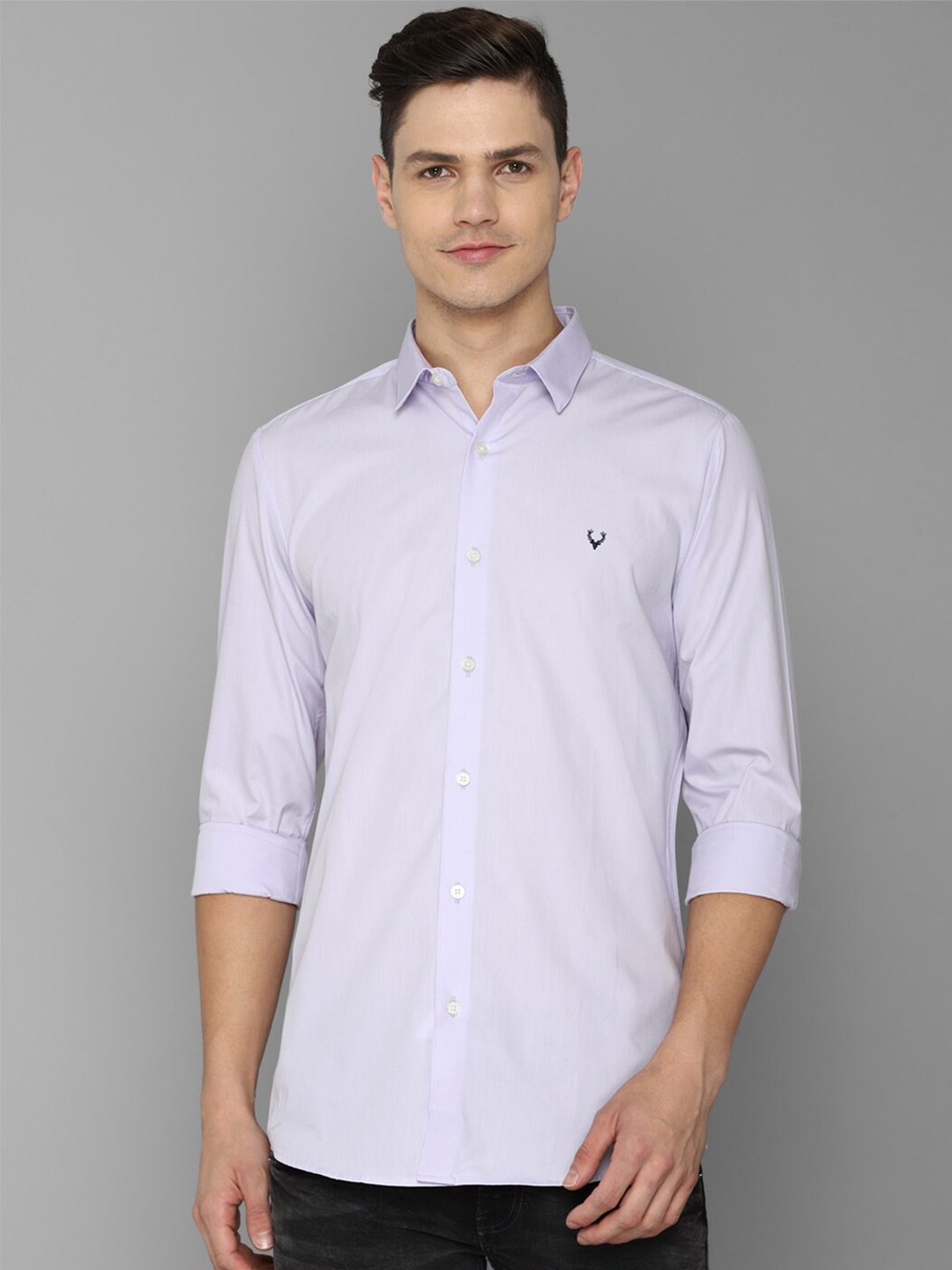 

Allen Solly Men Blue Pure Cotton Slim Fit Casual Shirt