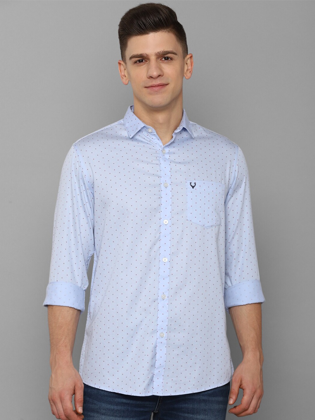 

Allen Solly Men Blue Slim Fit Printed Casual Shirt