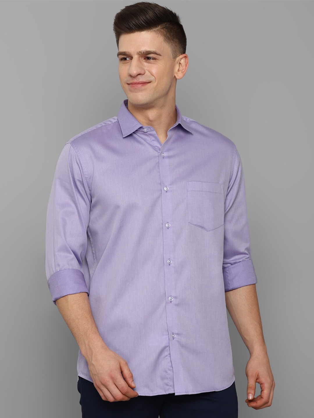 

Allen Solly Men Purple Slim Fit Cotton Casual Shirt