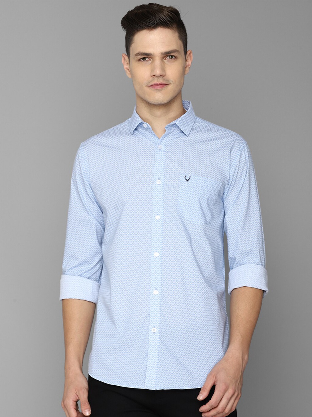 

Allen Solly Men Blue Slim Fit Printed Casual Shirt
